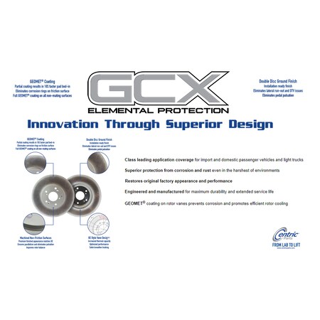 Centric Parts Gcx Brake Rotor, 320.66053 320.66053